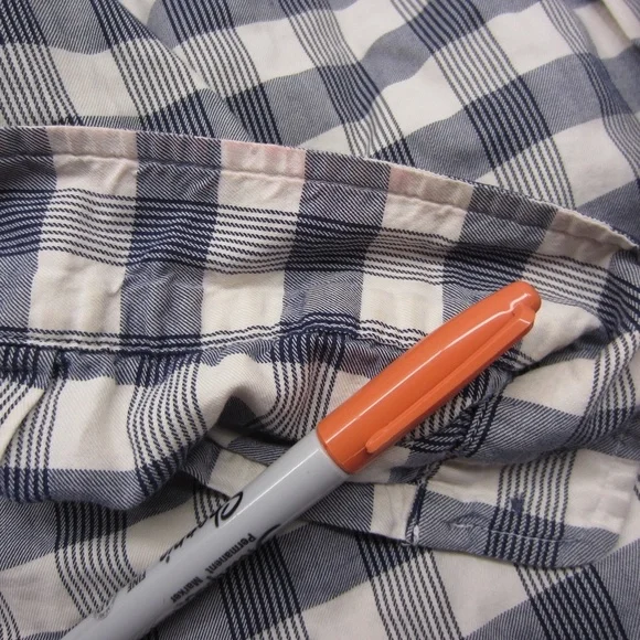 Patagonia Shirt Mens M Grey/white Plaid Pockets Button Up Cotton hiking outdoor - Picture 13 of 14